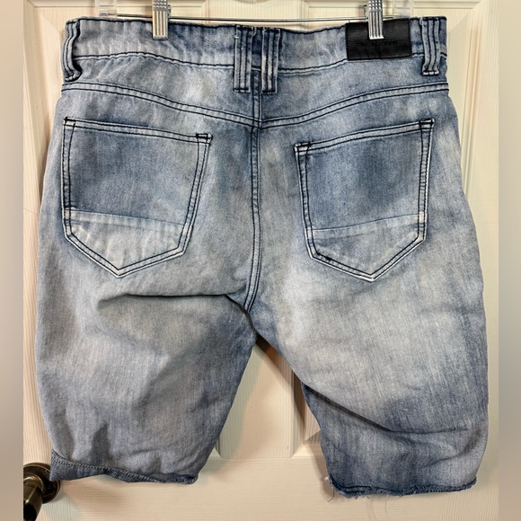 Mad Blue Distressed Denim Men’s Shorts Size 36 100% Cotton - Picture 7 of 12